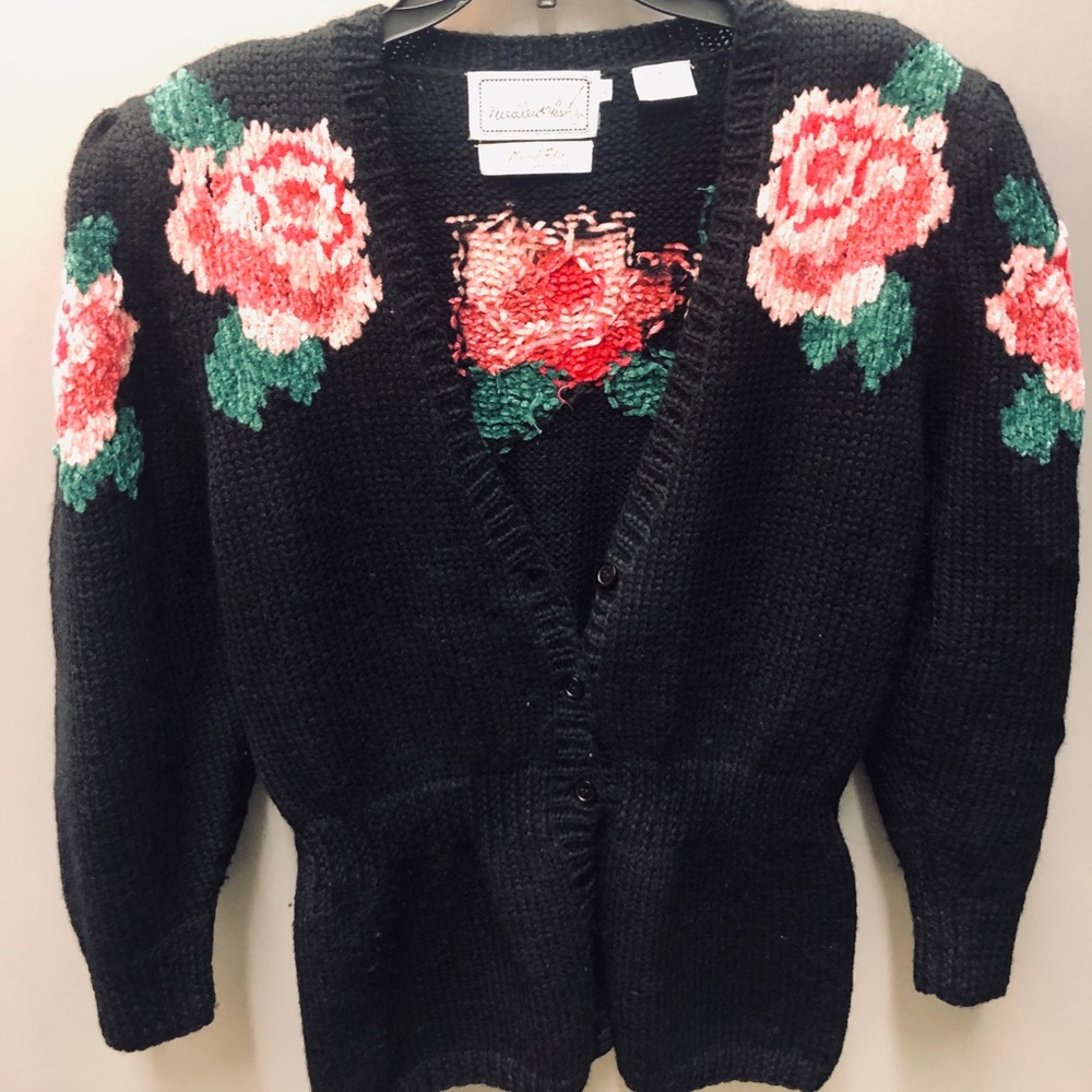 Needleworks Marshall fields vintage wool cardigan